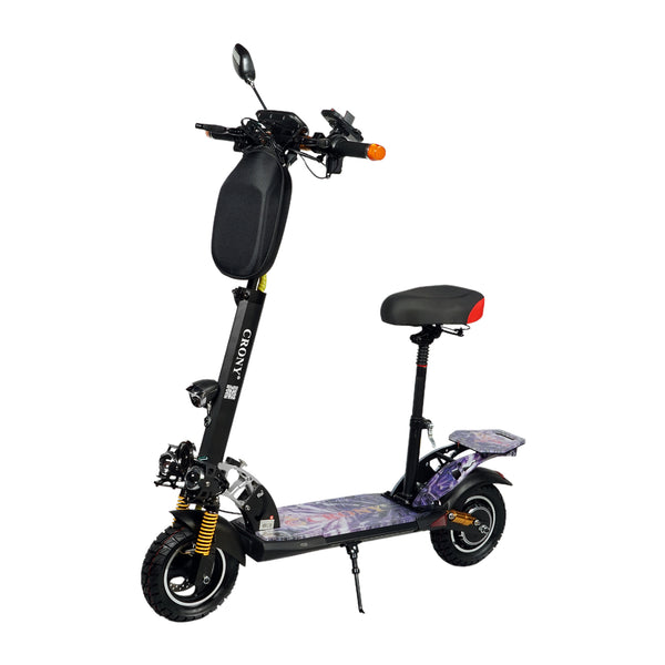 CRONY V10+ LED 1500W 10-inch Wide Tire High Configuration E-Scooter, High-Speed Electric Scooter for Outdoor Roads with Bluetooth Speaker.