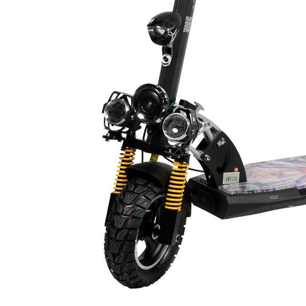 CRONY V10+ LED 1500W 10-inch Wide Tire High Configuration E-Scooter, High-Speed Electric Scooter for Outdoor Roads with Bluetooth Speaker.