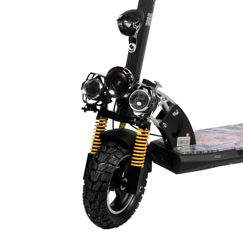 CRONY V10+ LED 1500W 10-inch Wide Tire High Configuration E-Scooter, High-Speed Electric Scooter for Outdoor Roads with Bluetooth Speaker.
