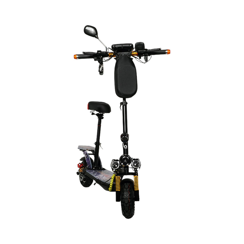 CRONY V10+ LED 1500W 10-inch Wide Tire High Configuration E-Scooter, High-Speed Electric Scooter for Outdoor Roads with Bluetooth Speaker.