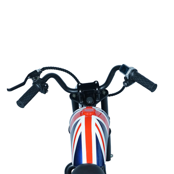 CRONY YY-7S8P Electric Scooter 180W Motor 24V/5.2AH Battery 10-12KM Range Front Suspension Normal Brake LCD Display Harley Motorcycle Electric Motorcycle