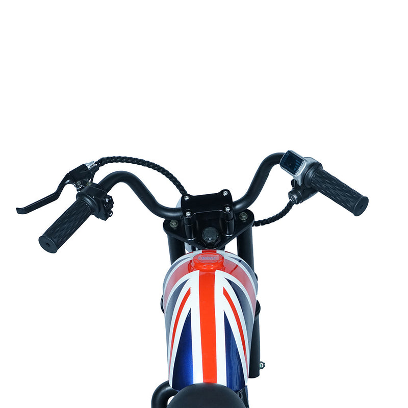 CRONY YY-7S8P Electric Scooter 180W Motor 24V/5.2AH Battery 10-12KM Range Front Suspension Normal Brake LCD Display Harley Motorcycle Electric Motorcycle