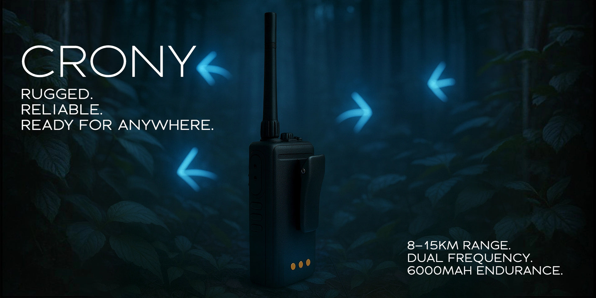 CRONY 10W DT-8188 UHF Double Segment Color screen Professional Walkie Talkies 8-15 KM - Hero Banner 2