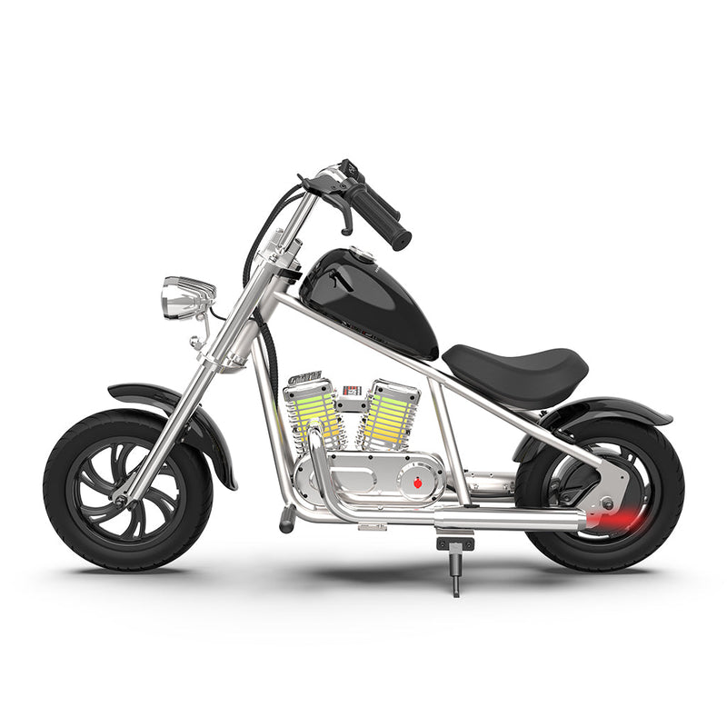 CRONY EL-MB03C Children Harley silver plating With APP Bluetooth Motor sounds and fake smoke LED light Electric Motorcycle