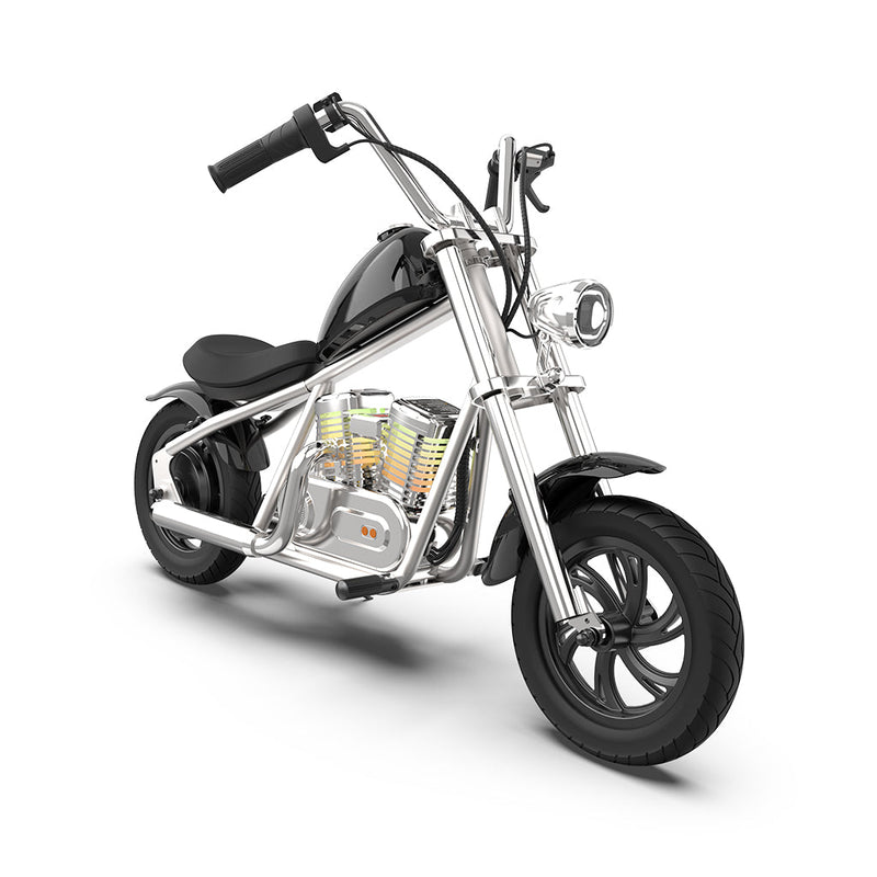 CRONY EL-MB03C Children Harley silver plating With APP Bluetooth Motor sounds and fake smoke LED light Electric Motorcycle