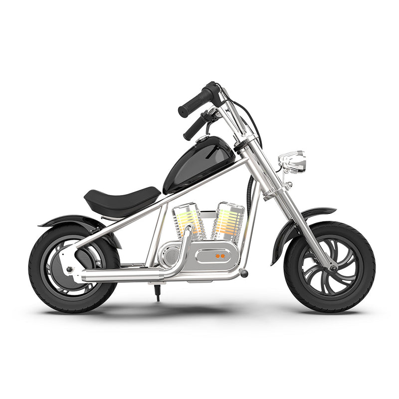 CRONY EL-MB03C Children Harley silver plating With APP Bluetooth Motor sounds and fake smoke LED light Electric Motorcycle
