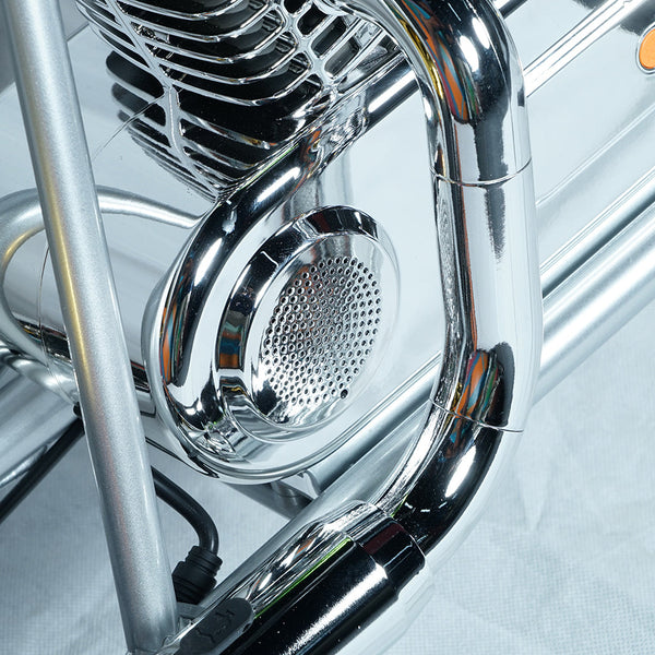 CRONY EL-MB03C Children Harley silver plating With APP Bluetooth Motor sounds and fake smoke LED light Electric Motorcycle