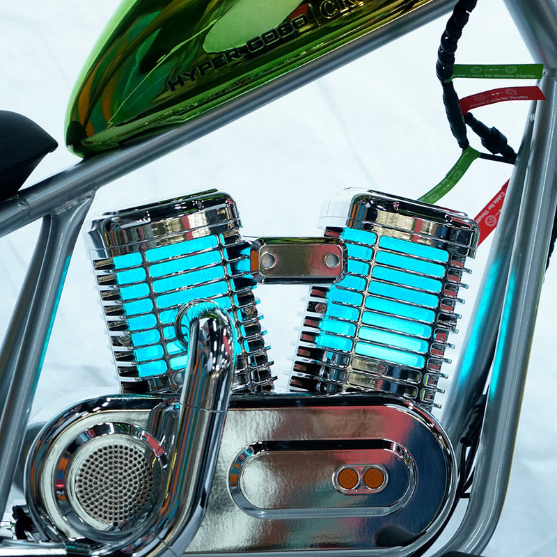 CRONY EL-MB03C Children Harley silver plating With APP Bluetooth Motor sounds and fake smoke LED light Electric Motorcycle