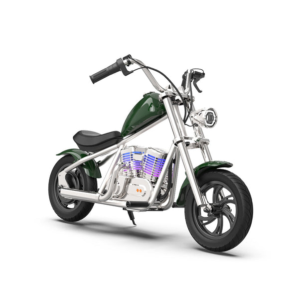 CRONY EL-MB03C Children Harley silver plating With APP Bluetooth Motor sounds and fake smoke LED light Electric Motorcycle