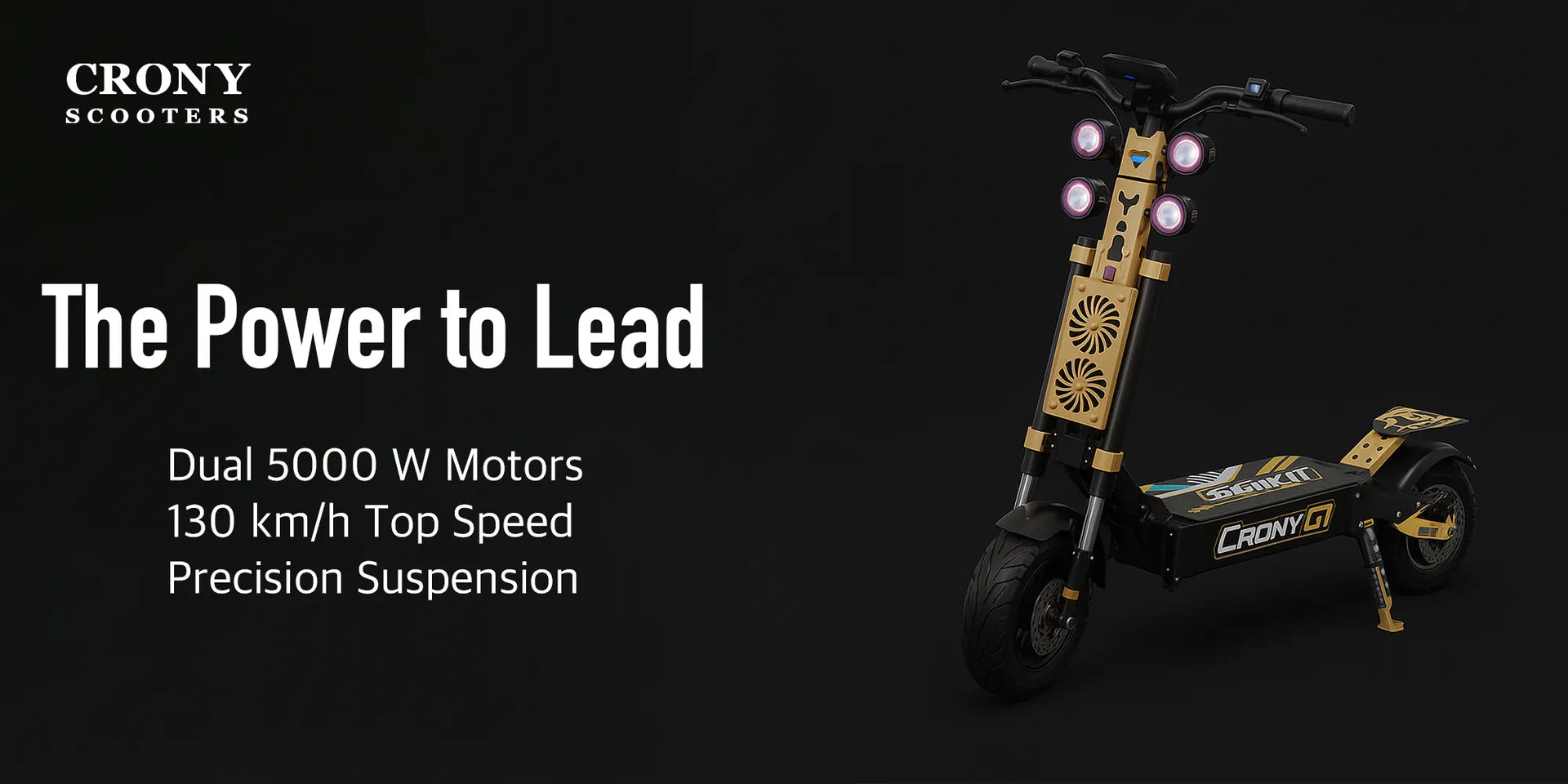 CRONY GT 13 inch Wide tire High configuration E-Scooter - Hero Banner 1