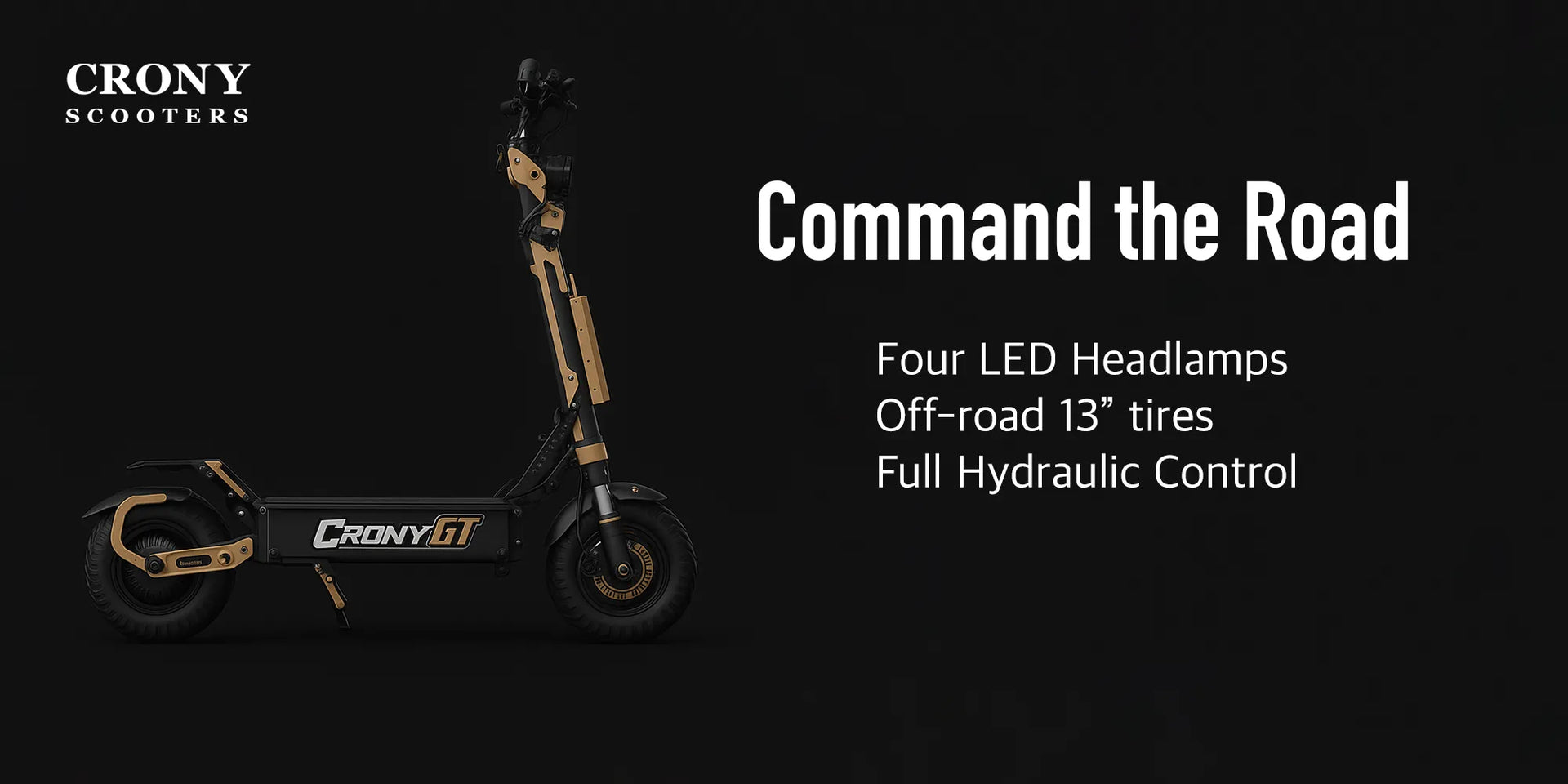 CRONY GT 13 inch Wide tire High configuration E-Scooter - Hero Banner 2