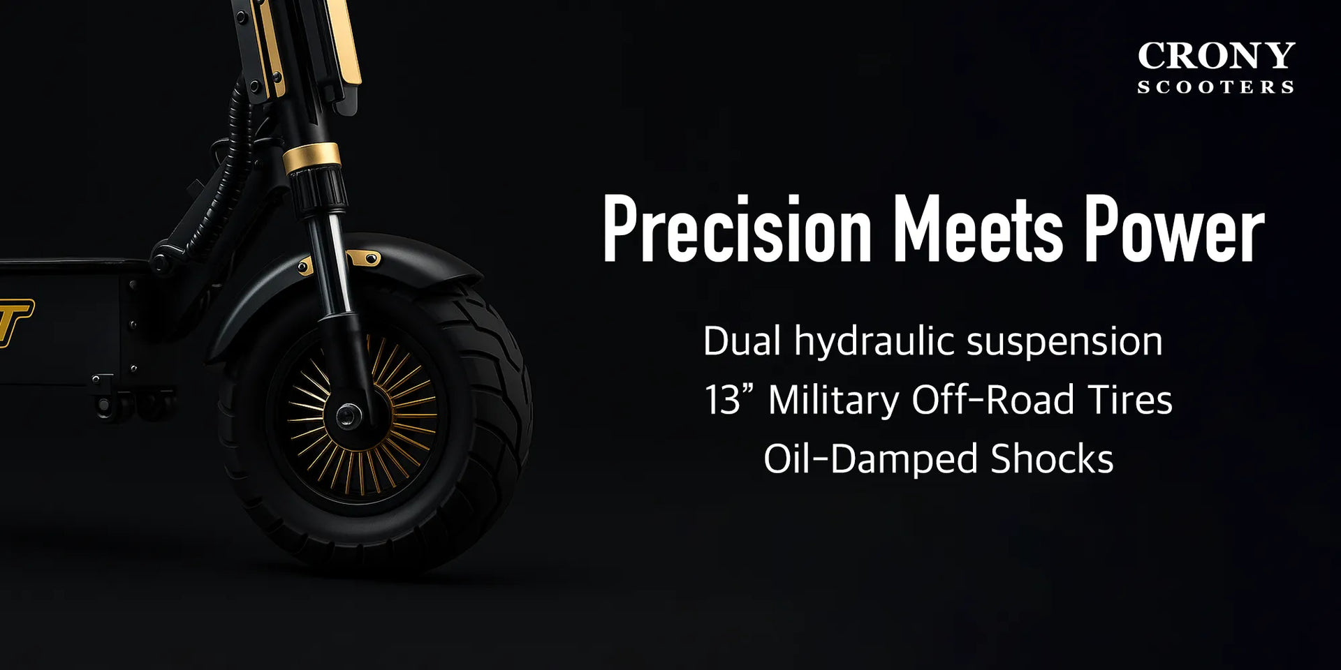 CRONY GT 13 inch Wide tire High configuration E-Scooter - Hero Banner 4