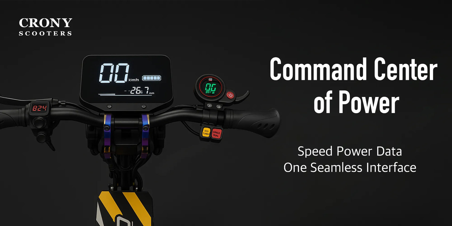 CRONY GT 13 inch Wide tire High configuration E-Scooter - Hero Banner 6