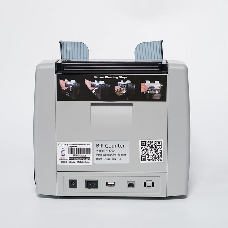CRONY H-8700 High-Speed Smart Bill Counter 1200 Notes/Min Built-in Thermal Printer TFT Display  Banknote Verifiers