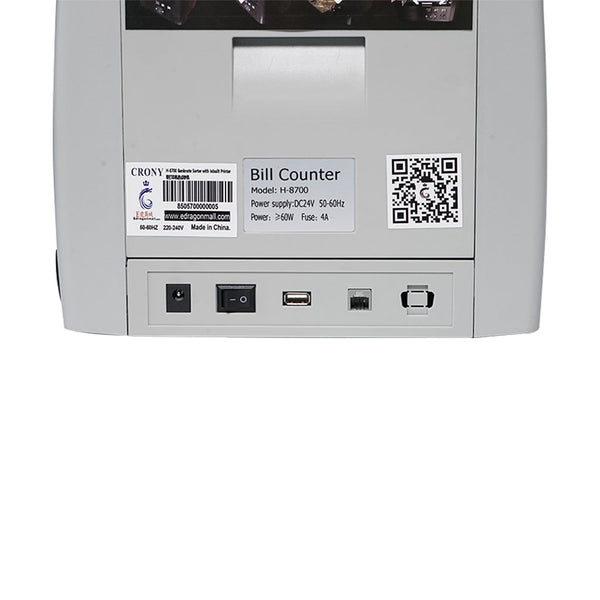 CRONY H-8700 High-Speed Smart Bill Counter 1200 Notes/Min Built-in Thermal Printer TFT Display  Banknote Verifiers