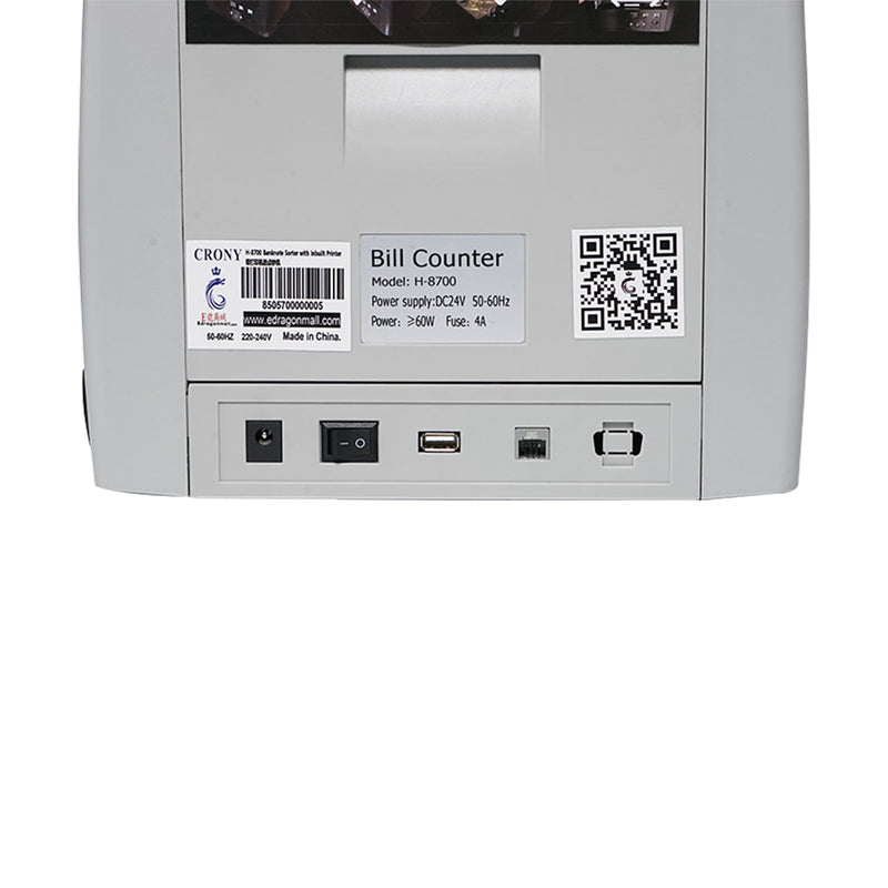 CRONY H-8700 High-Speed Smart Bill Counter 1200 Notes/Min Built-in Thermal Printer TFT Display  Banknote Verifiers