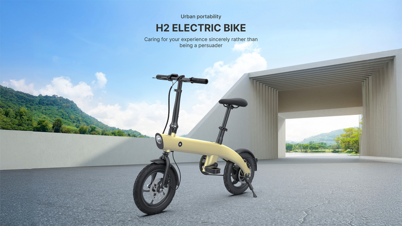 CRONY H2 Folding Electric Bike 14-Inch 250W Motor 36V Detachable Battery 25KM/H
