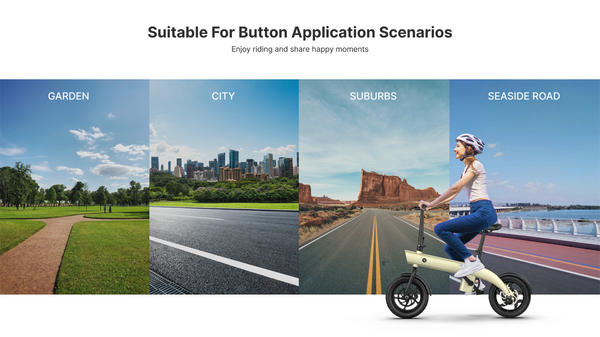 CRONY H2 Folding Electric Bike 14-Inch 250W Motor 36V Detachable Battery 25KM/H