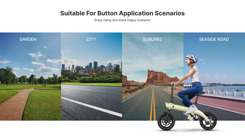 CRONY H2 Folding Electric Bike 14-Inch 250W Motor 36V Detachable Battery 25KM/H