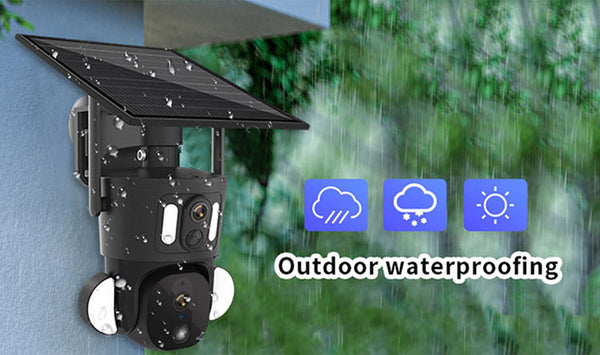 RBX-SD320 4G-4K-8MP RBX-SD320 WIFI-4K-8MP Solar Dual Linkage Battery PT Camera Built in Battery Outdoor Auto Human Tracking Solar Dual lens Camera