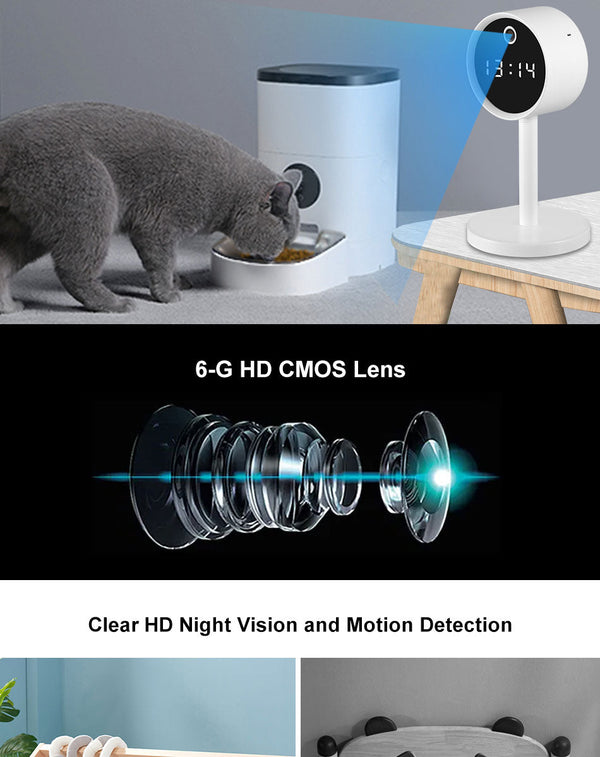 CRONY X8-1080P-WiFi Clock Camera Wireless Clock Camera Head Design Table Clock