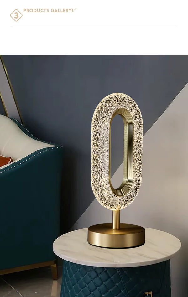 CRONY Three-color touch charging model 0 with 1 diamond face lamp LED Crystal Table Lamp For Home Room