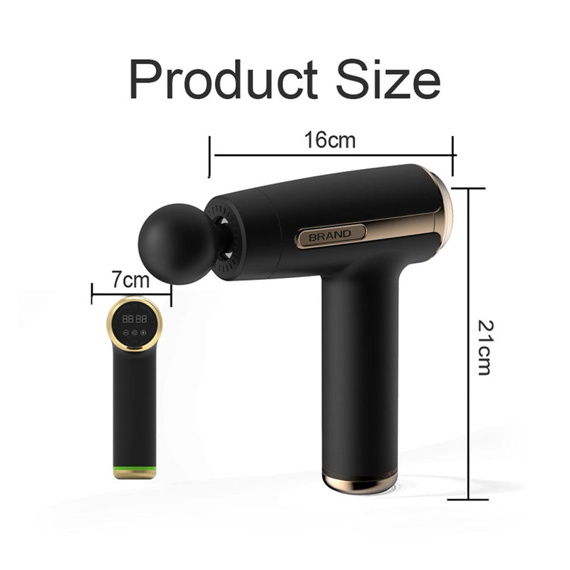 HL-JM04 Electric fascia gun mini massage gun latest 20 speeds lcd screen muscle electric massager percussion massager