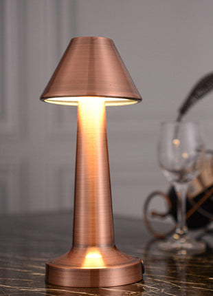 Trapezoidal Table Lamp(Rose Gold) Three color dimming