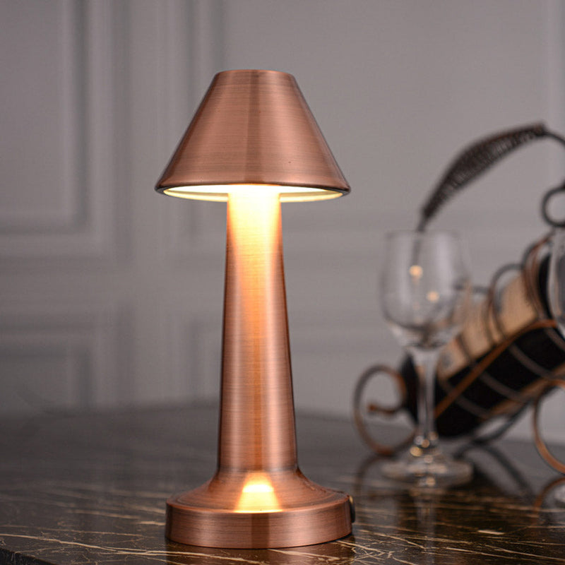 Trapezoidal Table Lamp(Rose Gold) Three color dimming