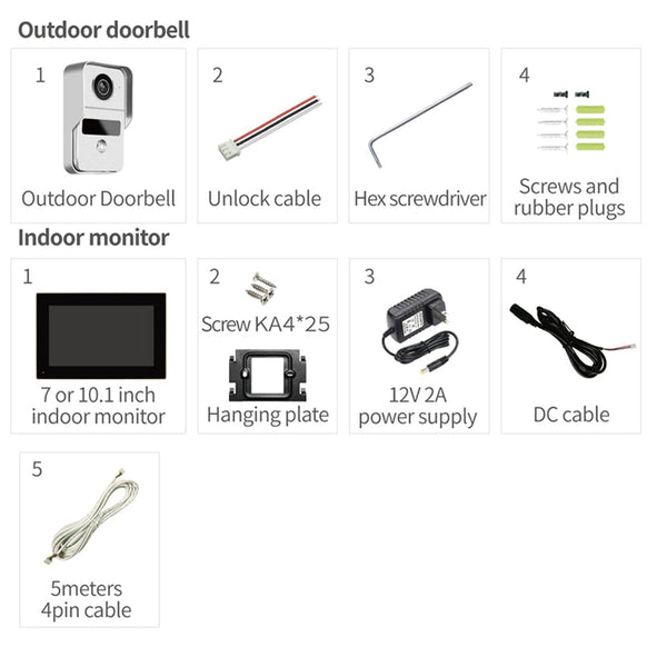 10-inch HD IP Video doorphone touch indoor monitor wifi video door phone intercom system