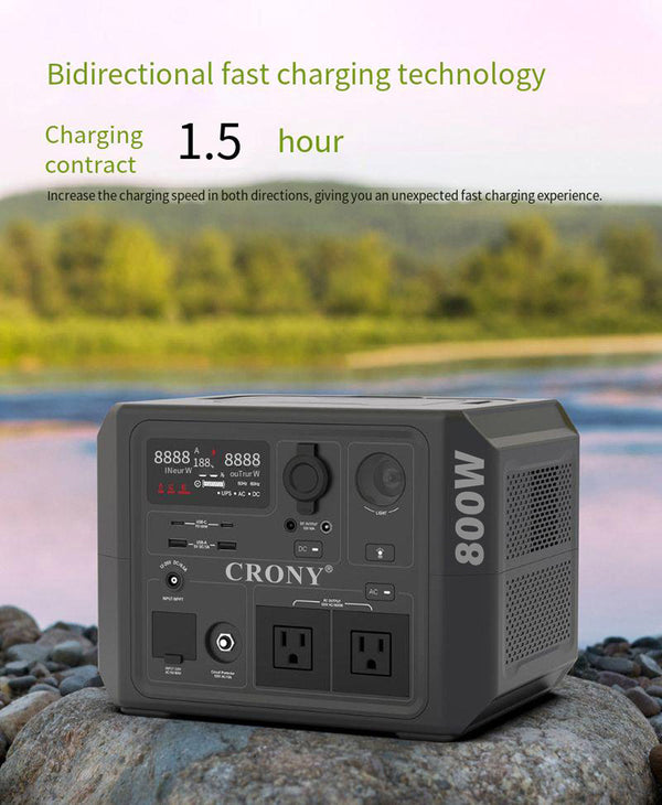 CRONY  CN601-800W Portable Power Station Portable Outdoor Power Lithium Iron Phosphate Energy Storage Power