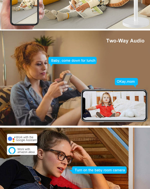 CRONY X8-1080P-WiFi Clock Camera Wireless Clock Camera Head Design Table Clock