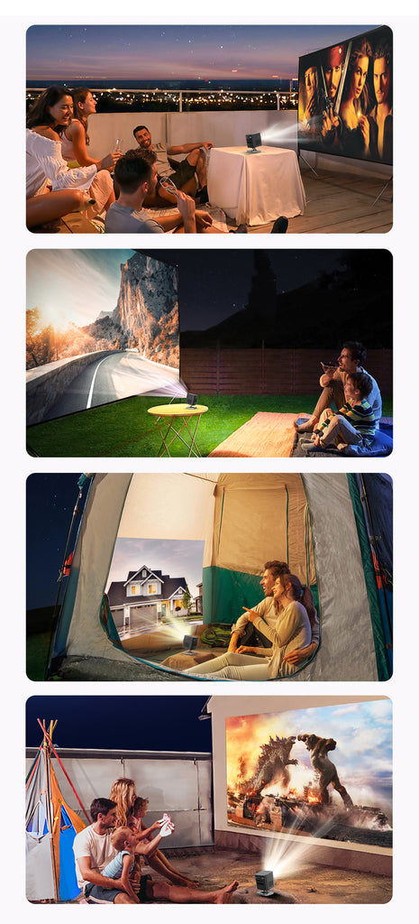 C1000 3D upright Projector with BT speaker Mini 1080p Wifi Smart Led Dlp Android Mobile Home Theater Portable Pico Pocket Video Projector With Battery