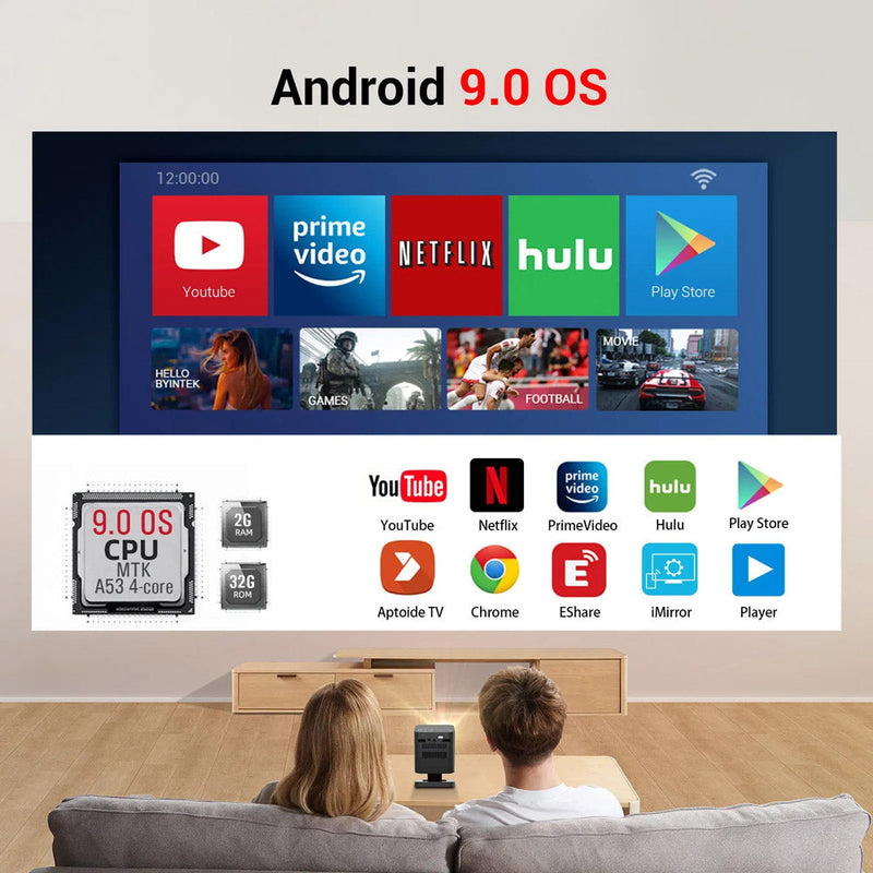 C1000 3D upright Projector with BT speaker Mini 1080p Wifi Smart Led Dlp Android Mobile Home Theater Portable Pico Pocket Video Projector With Battery