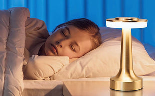 Flat Table Lamp (Rose Gold) Three color dimming