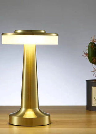 Flat Table Lamp (Rose Gold) Three color dimming