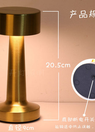 Dumbbell Table Lamp Rose Gold Three color dimming