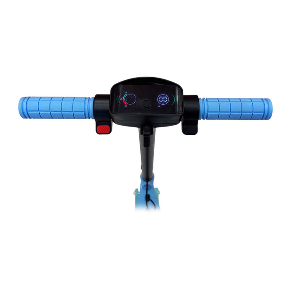 CRONY E72 Dual-Shock Electric Scooter for Kids, Blue, 150W Motor, 24V 2.6Ah Battery, 8-12KM/H Speed, 5-10KM Range, Front & Rear Suspension, LED Display, Easy Folding, 1 Year Motor Warranty