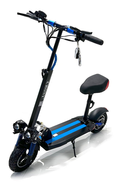 CRONY V10 Pro Blue max speed 35km/h Fast Speed E-scooter 38v 1000w strong powerful electric scooter foldable 10 inch electric scooter (Refurbished)