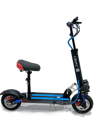 CRONY V10 Pro Blue max speed 35km/h Fast Speed E-scooter 38v 1000w strong powerful electric scooter foldable 10 inch electric scooter (Refurbished)