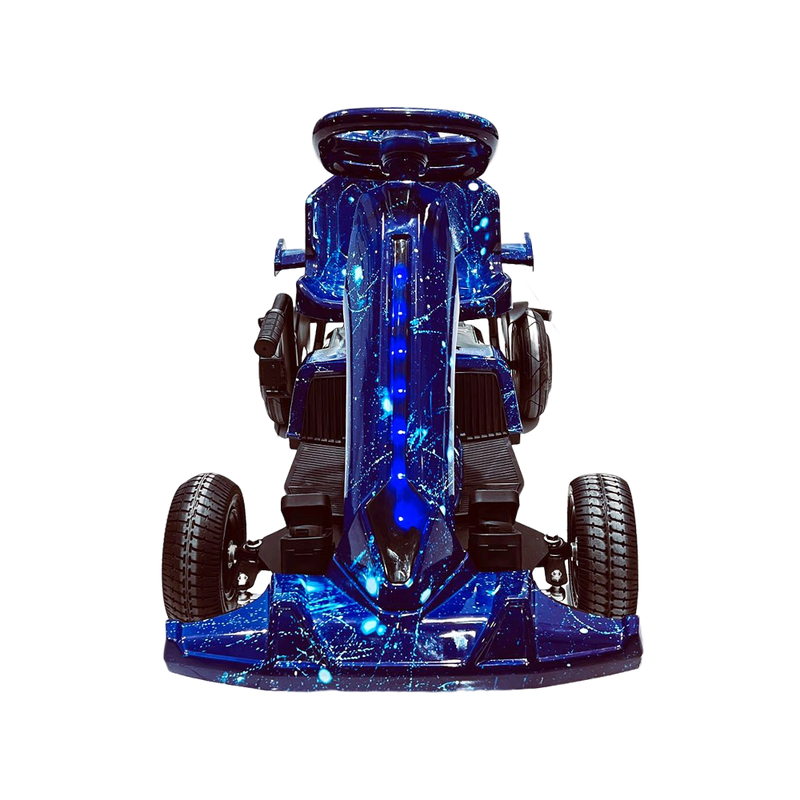 CRONY Electric go-kart Electric Go Kart 350W Motor 4 Wheels Ride On Kart with Steering Wheel LED Lights and Drift Function for Kids and Adults