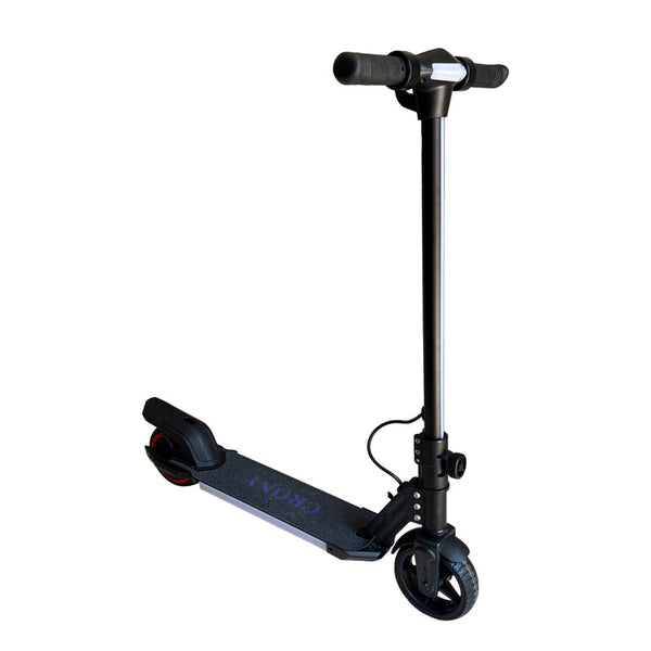 CRONY S32 Kids Foldable E-Scooter with LED Light Bar RGB Deck Lights & LED Display & E-Brake and E-Accelerator & Extended Footrest Supports Up to 100KG