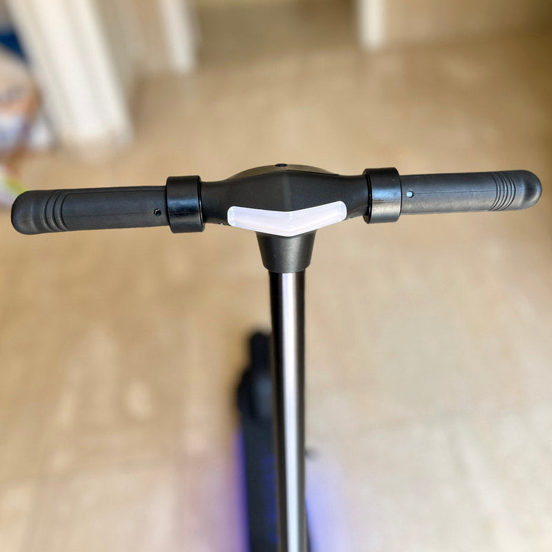 CRONY S32 Kids Foldable E-Scooter with LED Light Bar RGB Deck Lights & LED Display & E-Brake and E-Accelerator & Extended Footrest Supports Up to 100KG