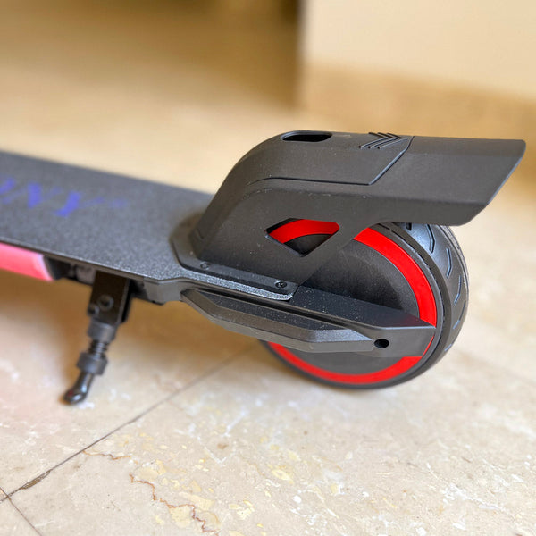 CRONY S32 Kids Foldable E-Scooter with LED Light Bar RGB Deck Lights & LED Display & E-Brake and E-Accelerator & Extended Footrest Supports Up to 100KG