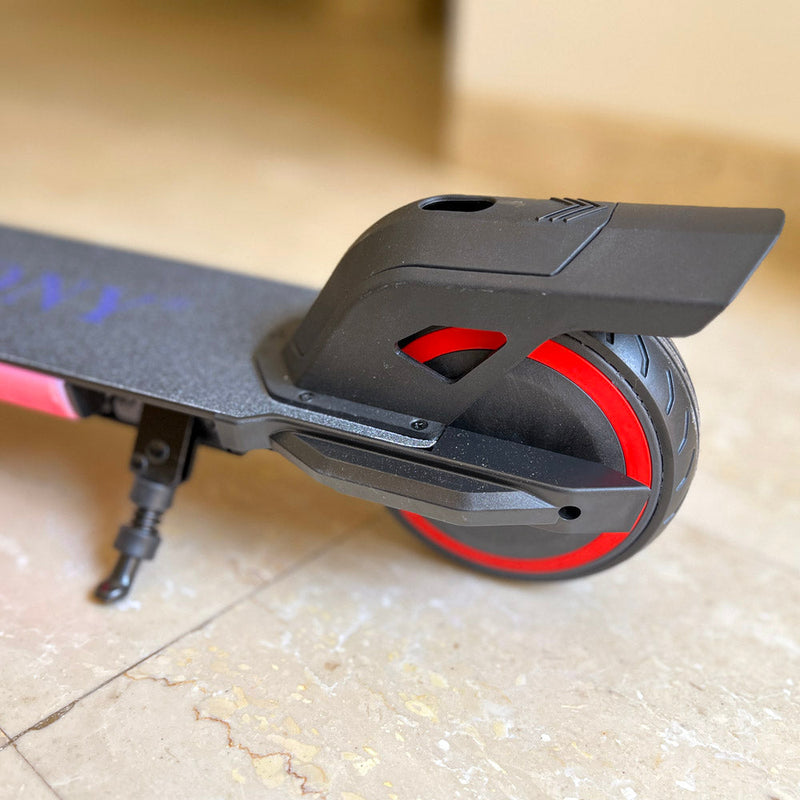 CRONY S32 Kids Foldable E-Scooter with LED Light Bar RGB Deck Lights & LED Display & E-Brake and E-Accelerator & Extended Footrest Supports Up to 100KG