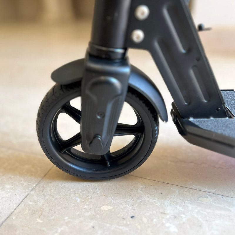 CRONY S32 Kids Foldable E-Scooter with LED Light Bar RGB Deck Lights & LED Display & E-Brake and E-Accelerator & Extended Footrest Supports Up to 100KG