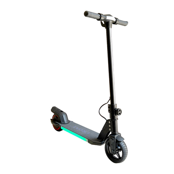 CRONY S32 Kids Foldable E-Scooter with LED Light Bar RGB Deck Lights & LED Display & E-Brake and E-Accelerator & Extended Footrest Supports Up to 100KG