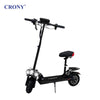 CRONY V10 Big Display+Seat Electric Scooter 1200W Motor 48V/14AH Battery 25-35KM Range Disc Brakes Front/Rear Suspension