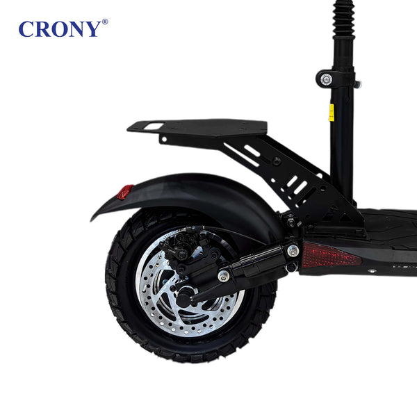 CRONY V10 Big Display+Seat Electric Scooter 1200W Motor 48V/14AH Battery 25-35KM Range Disc Brakes Front/Rear Suspension
