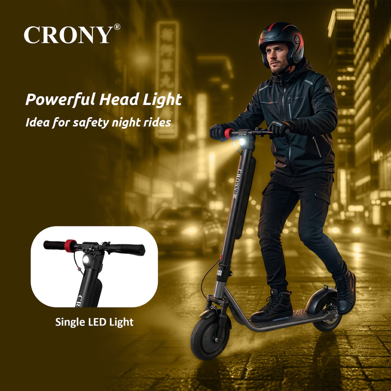 CRONY X11S APP Electric Scooter, 450W Motor, 36V 13Ah Detachable Battery, 40-60KM/H Speed, 30-40KM Range, 10 Inch Tires, LED Display, APP Connectivity, IP54 Waterproof, Front & Rear Disc Brakes, Foldable Design